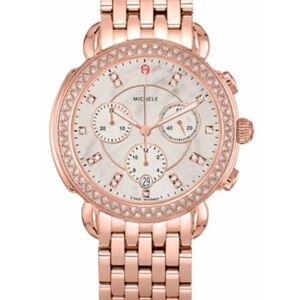 Michele Rose Gold Watch 16mm Band